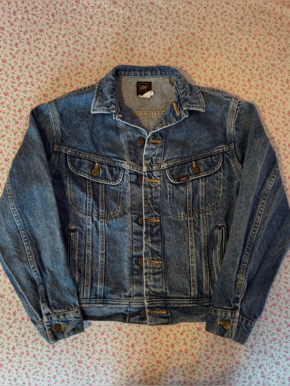 Vintage Lee Riders Denim Jean Jacket - Medium Blue Wash